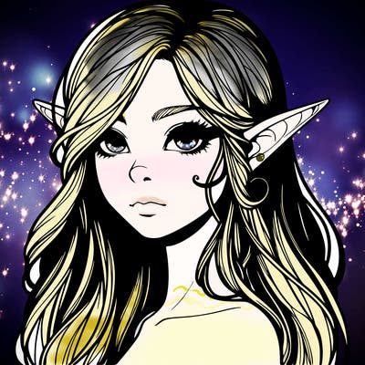 elf girl realistic dark fantasy