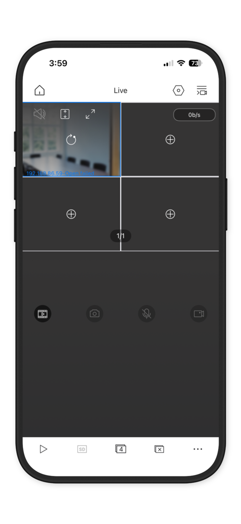 Eclipse IP Net - Live multi-camera surveillance interface for business security monitoring