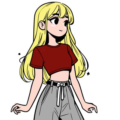 girl in a cute crop top