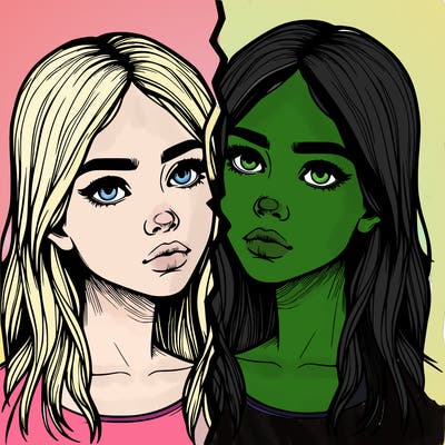 realistic girl split