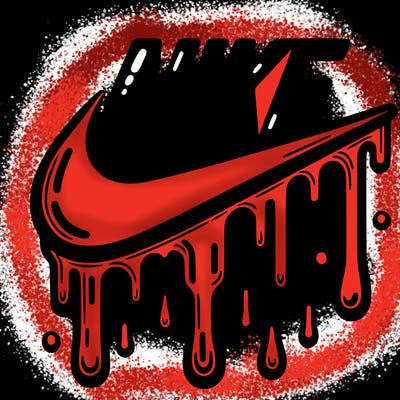 dripping nike logo