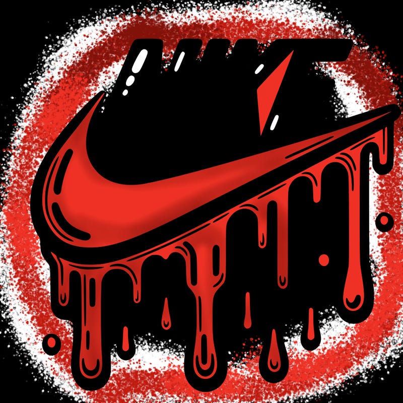 dripping nike logo