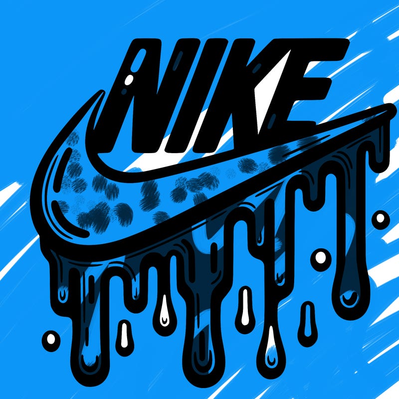 dripping nike logo