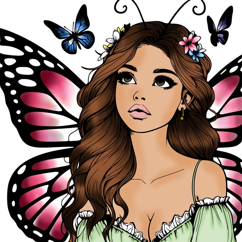 butterfly fairy realistic girl