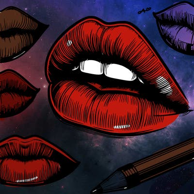 realistic  lips
