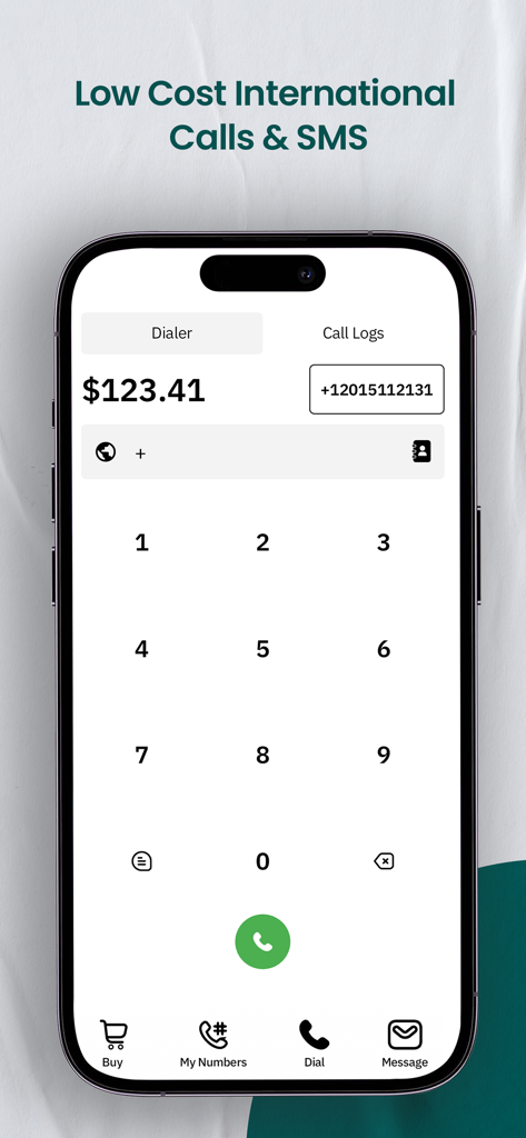 eSIM Card: Virtual SIM & VoIP - eSIM Card app dialer interface for low cost international calls and SMS