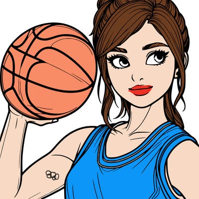 realistic basketball girl