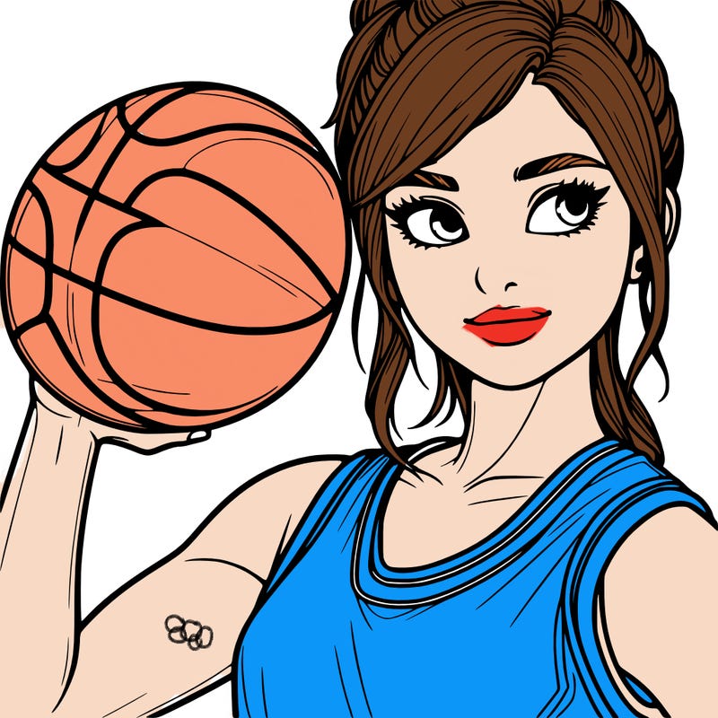 realistic basketball girl
