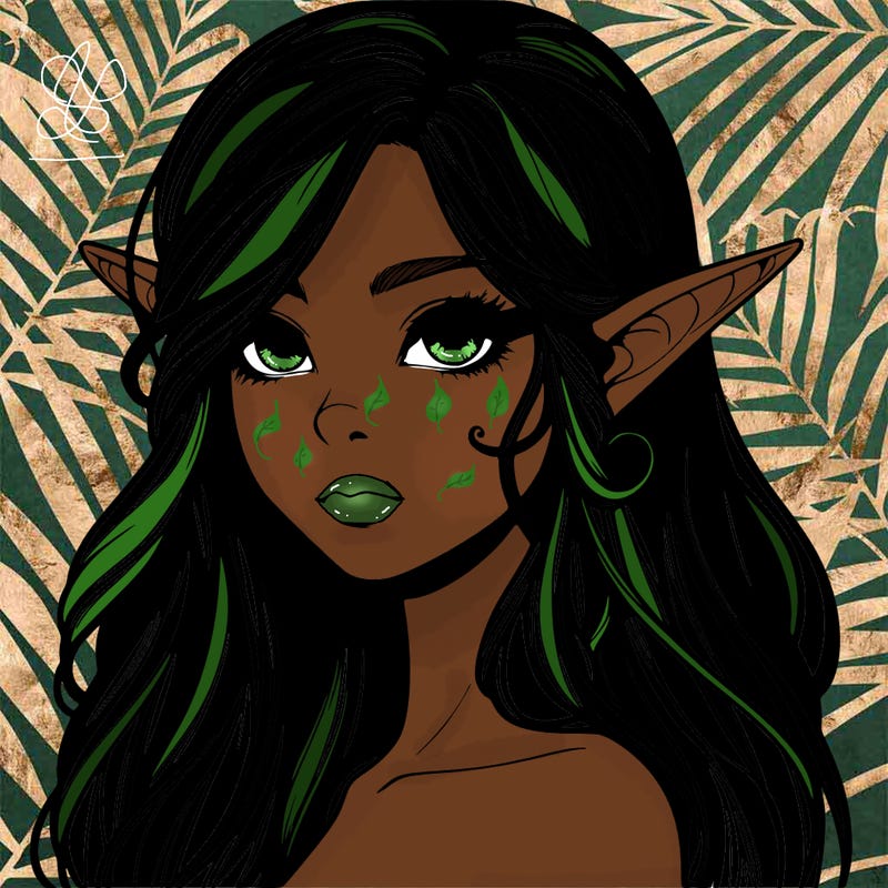 elf girl realistic dark fantasy