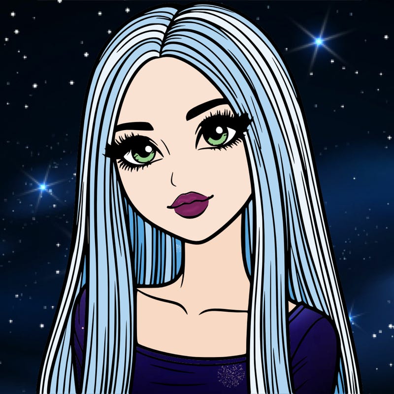 realistic girl with straight and long hair