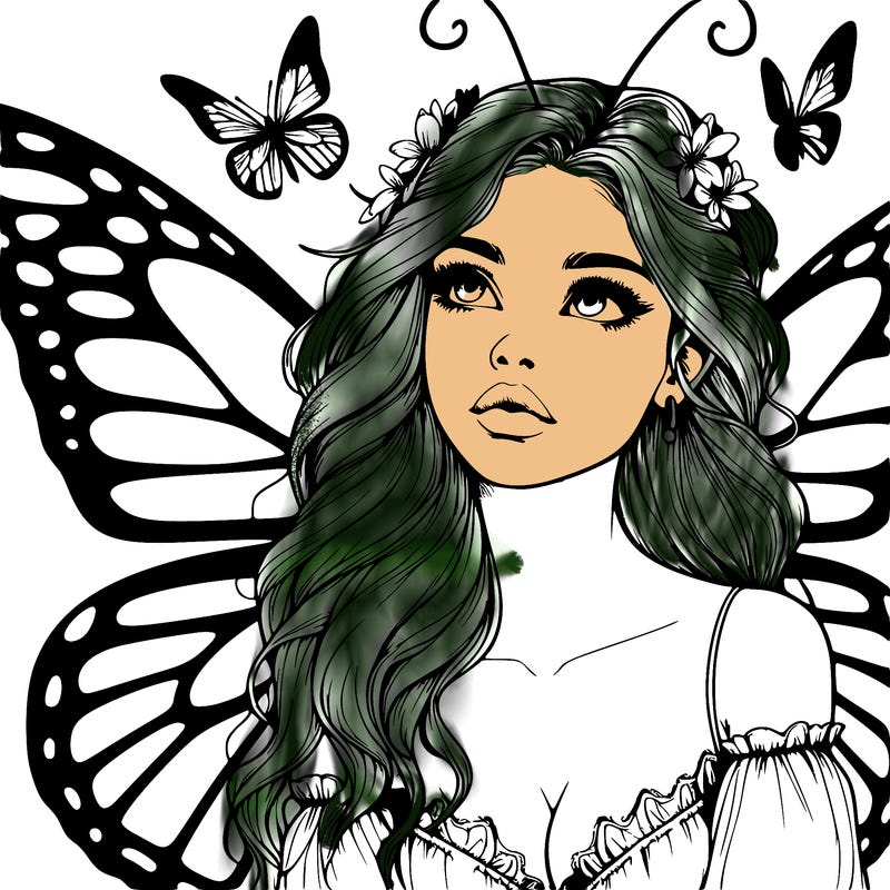 butterfly fairy realistic girl
