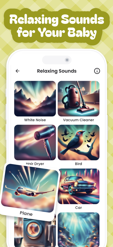 Pregnancy, Baby Tracker －Yuppy - Un menu di suoni rilassanti per neonati come rumore bianco e natura nell'app Yuppy
