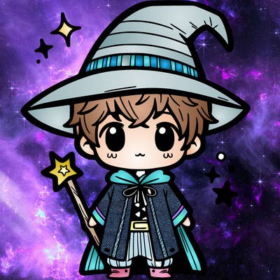 a cute wizard boy