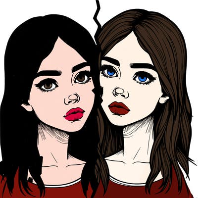 realistic girl split