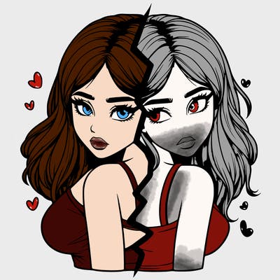 realistic girl split