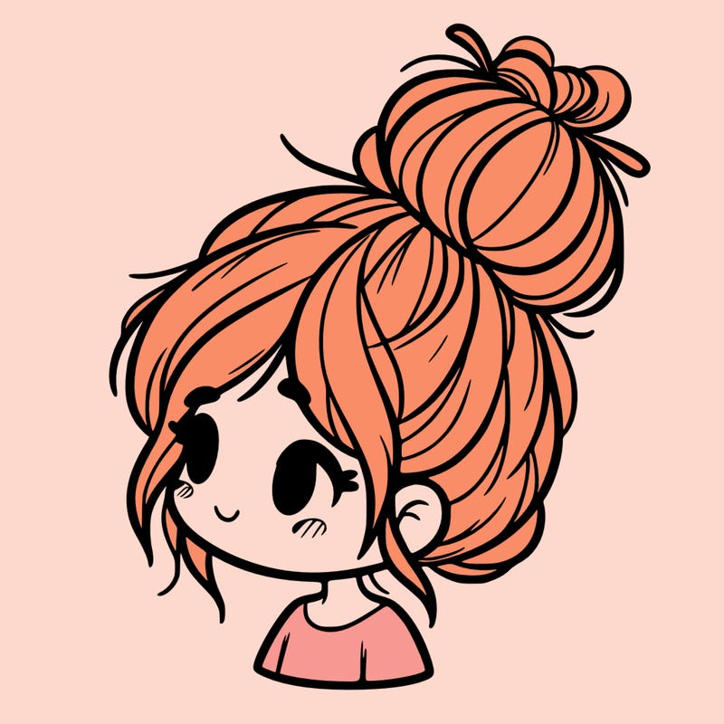 girl with messy bun
