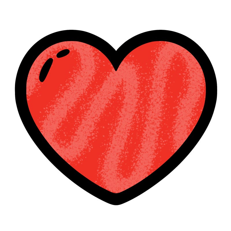 a blank heart