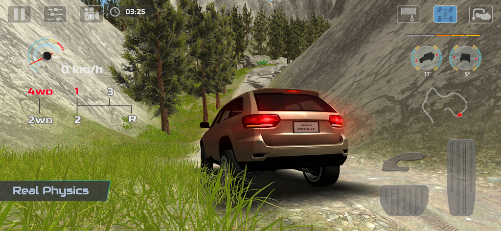 OffRoad Drive Pro - Technical offroad SUV simulation gameplay showing real physics and terrain navigation