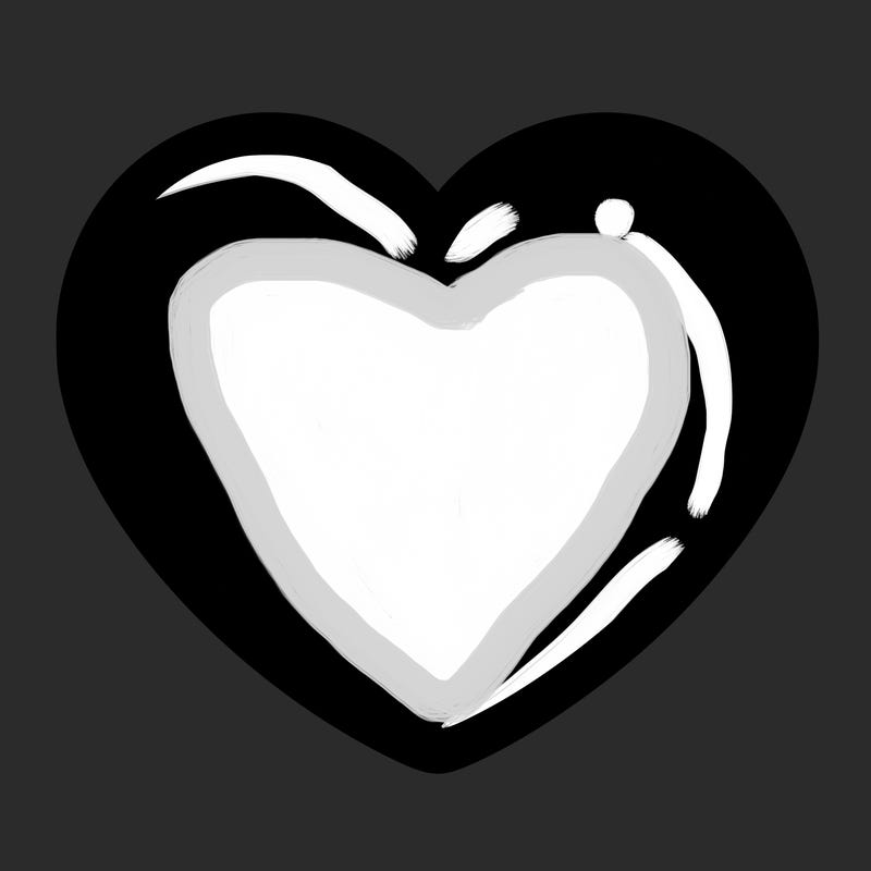 a blank heart