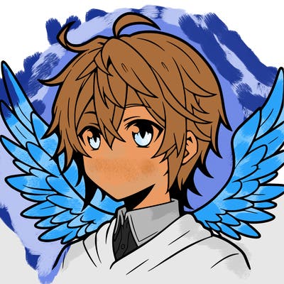 anime boy with wings