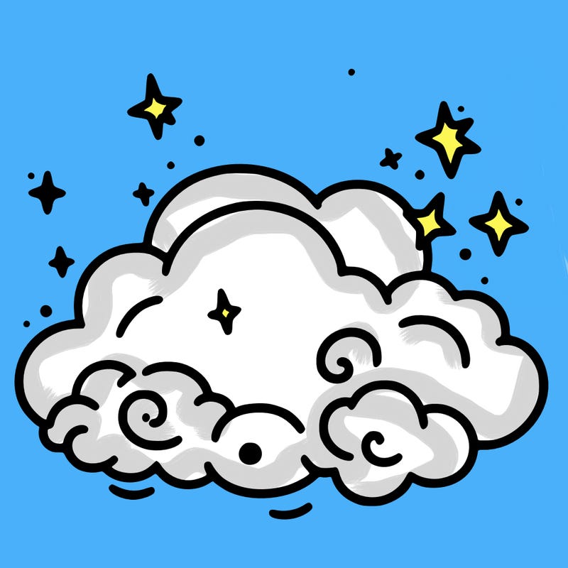 pink starry cloud sky