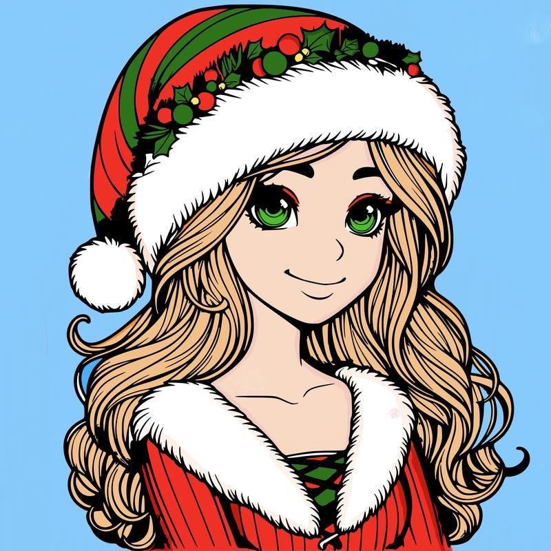 realistic christmas  girl