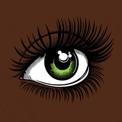 realistic eye long eylashes