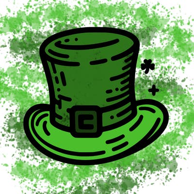 st patrick hat with thin lines