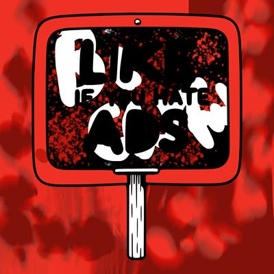 a sign that says like if you hate ads