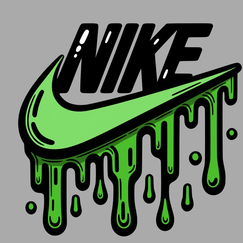 dripping nike logo