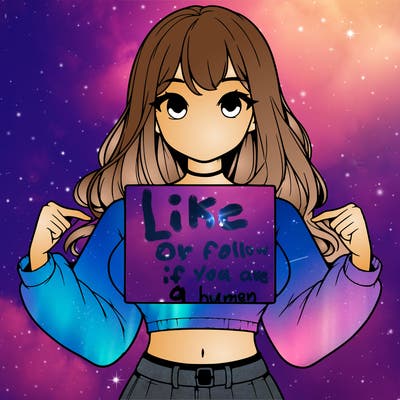 girl holding a blank sign in a long sleeve crop top