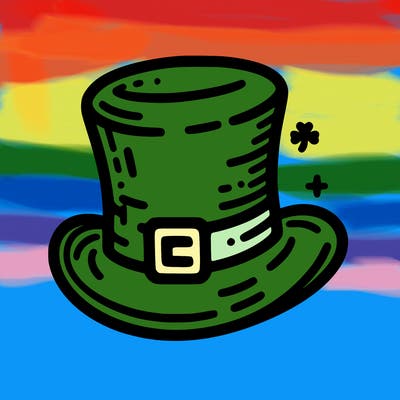 st patrick hat with thin lines