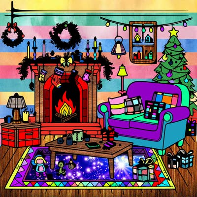 christmas livingroom