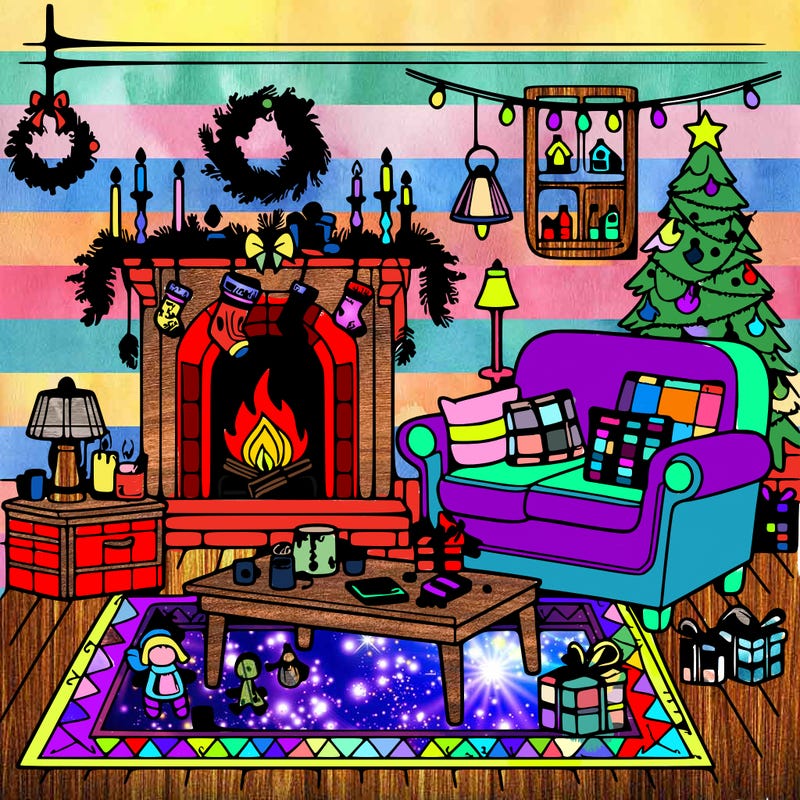 christmas livingroom