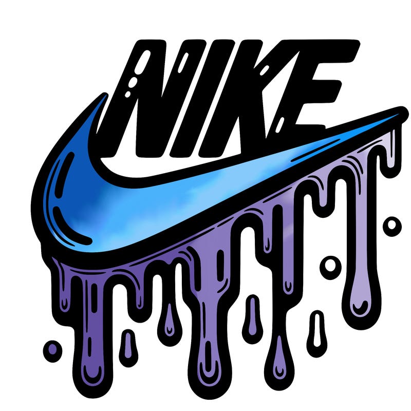 dripping nike logo