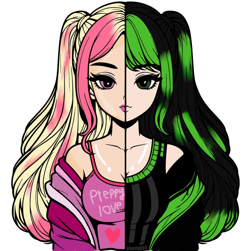 realistic girl split