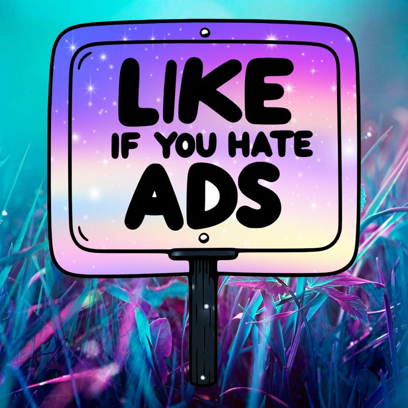 a sign that says like if you hate ads