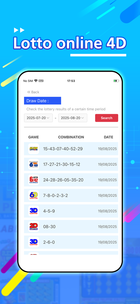 pcso lotto online family - Historical Philippine lottery results and winning combinations on a mobile app interface