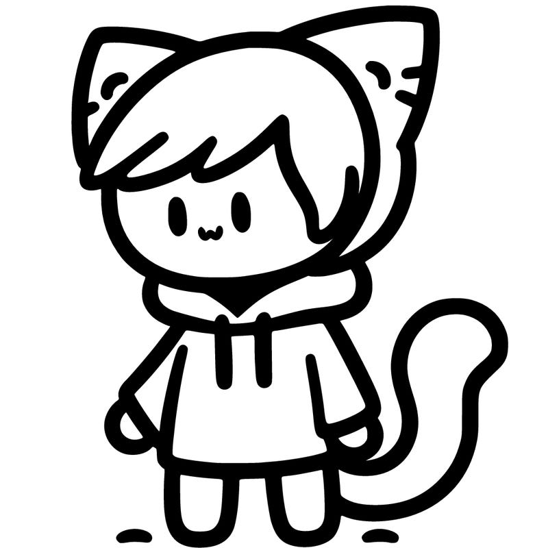 person with cat ears and a cat tail