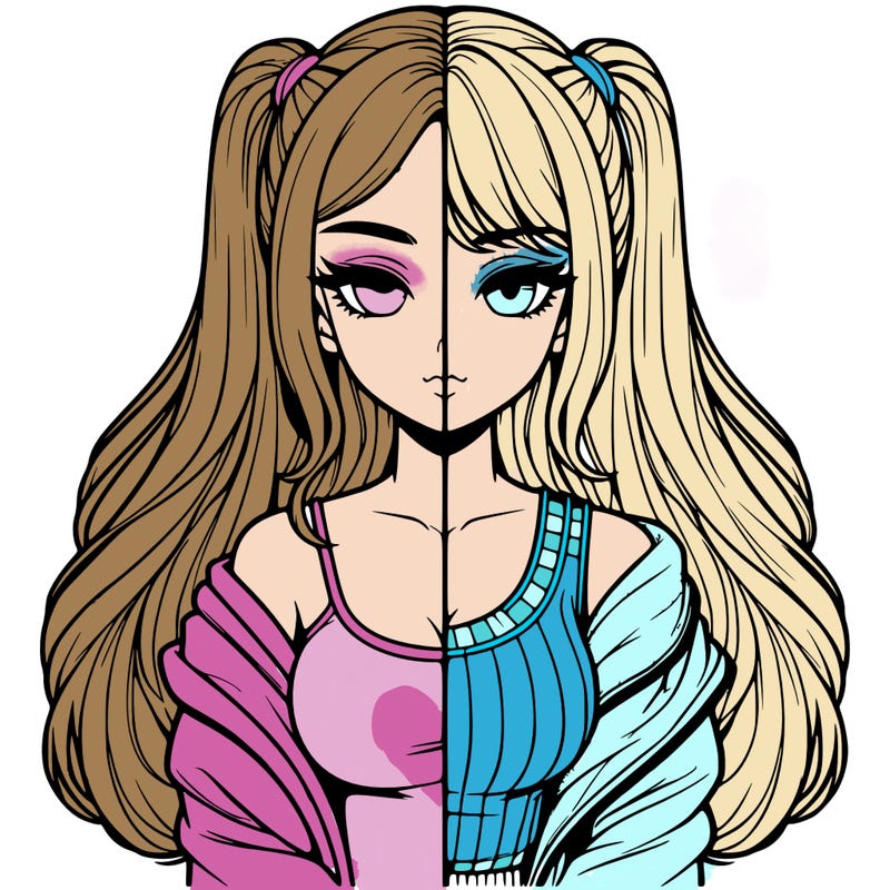 realistic girl split