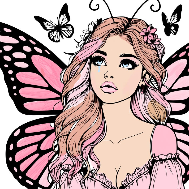 butterfly fairy realistic girl