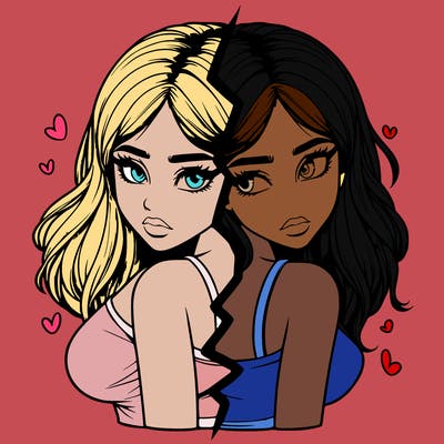 realistic girl split