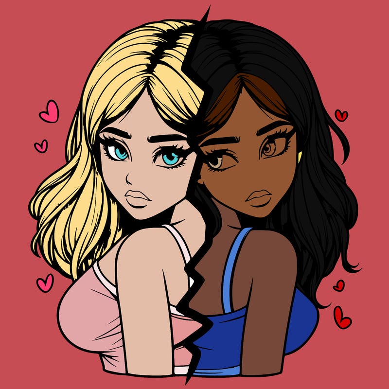 realistic girl split