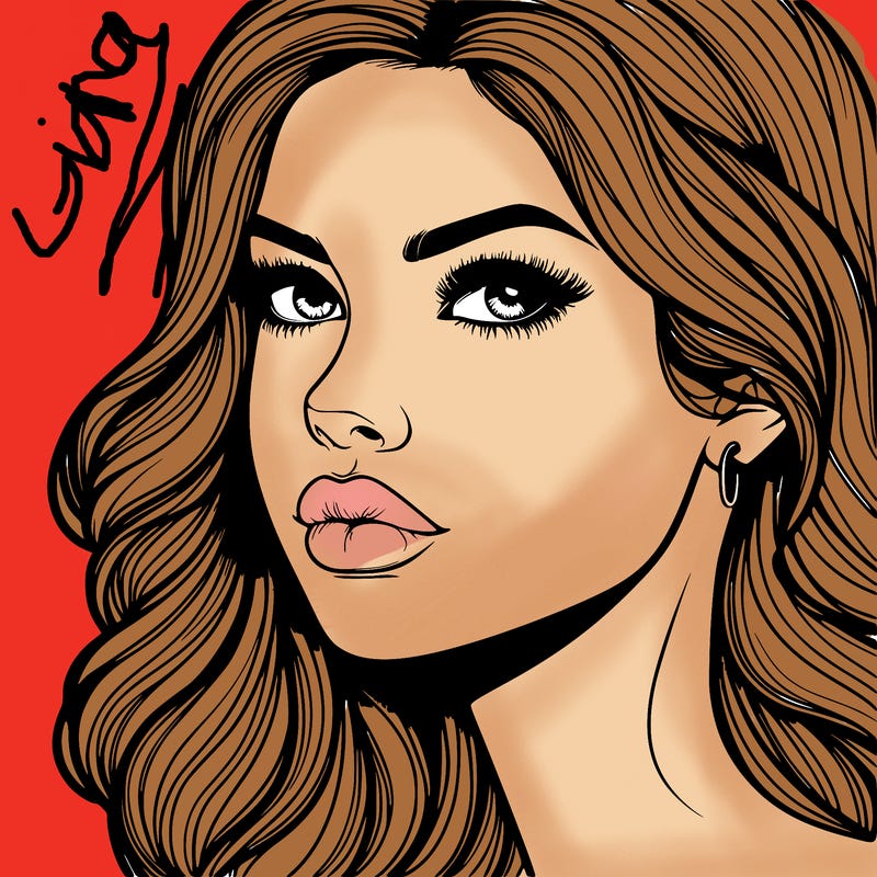 a beautiful realistic girl with lips