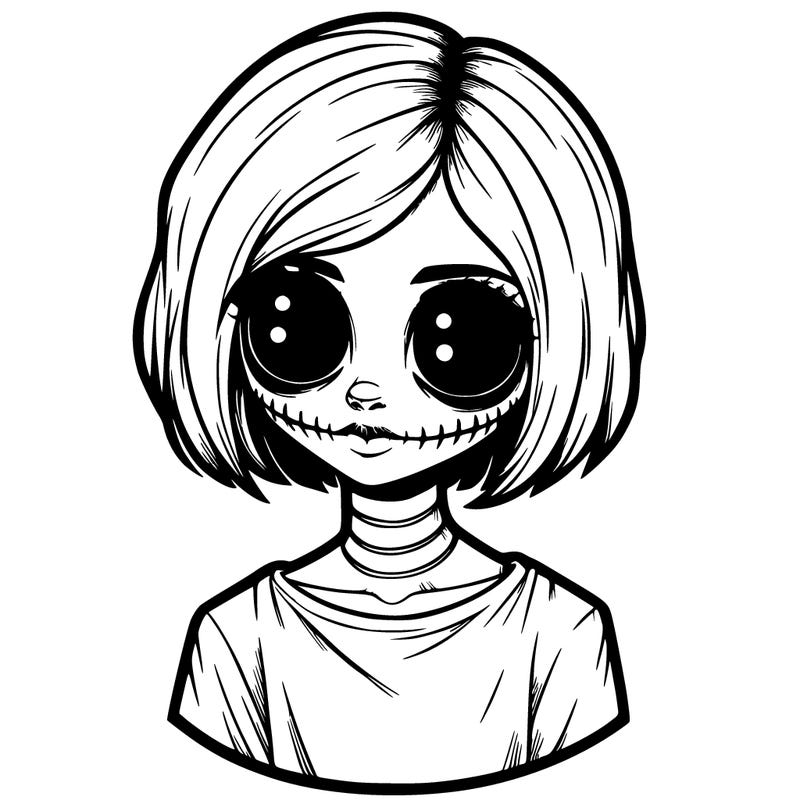 realistic creepy girl