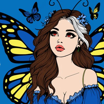butterfly fairy realistic girl
