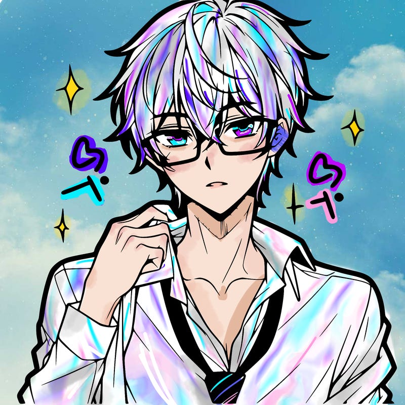 anime hot boy with glasses