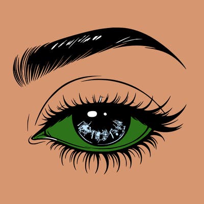 eye closed realistic