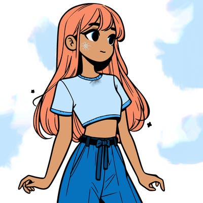 girl in a cute crop top