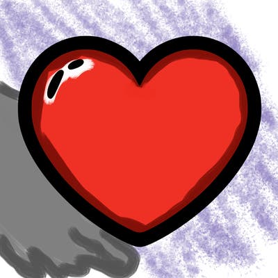 a blank heart